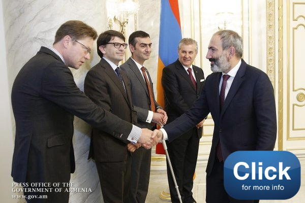 Andrew Newbery being introduced to Nikol Pashinyan, The Prime Minister of the Republic of Armenia Andrew Newbery being introduced to Nikol Pashinyan, The Prime Minister of the Republic of Armenia